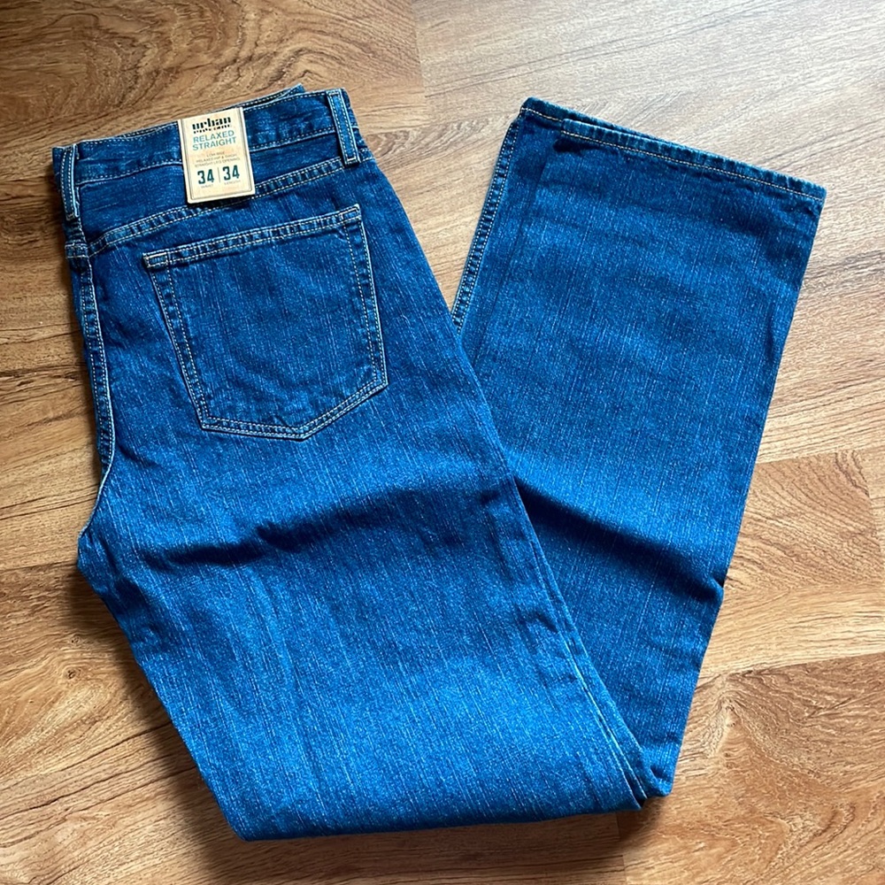 NWT Urban Pipeline Men’s Relaxed Straight Jeans Size 34/34